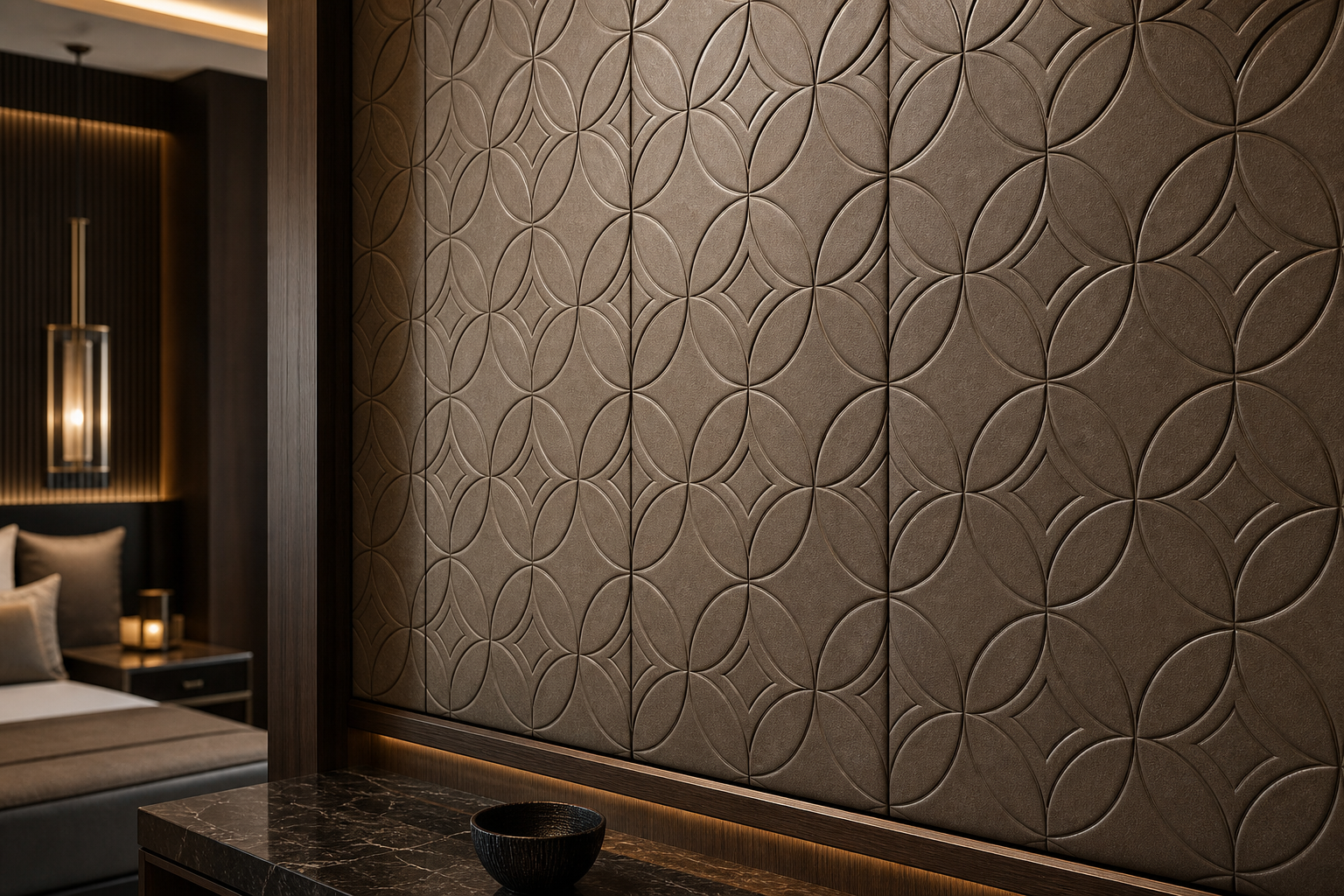 Custom Embossed Leather for Interior Design Projects